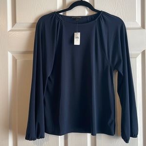 Banana Republic Navy Blue Long Sleeve Top - Small NWT